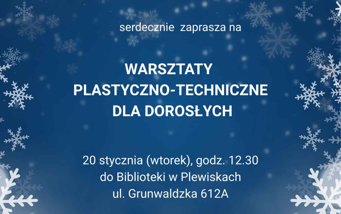Zdjęcie do Warsztaty techniczno-plastyczne dla dorosłych w Plewiskach