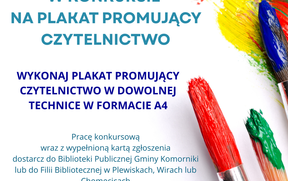 Zdjęcie do Konkurs dla dzieci na plakat promujący czytelnictwo