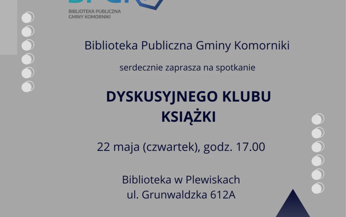 Zdjęcie do Spotkanie Dyskusyjnego Klubu Książki w Plewiskach