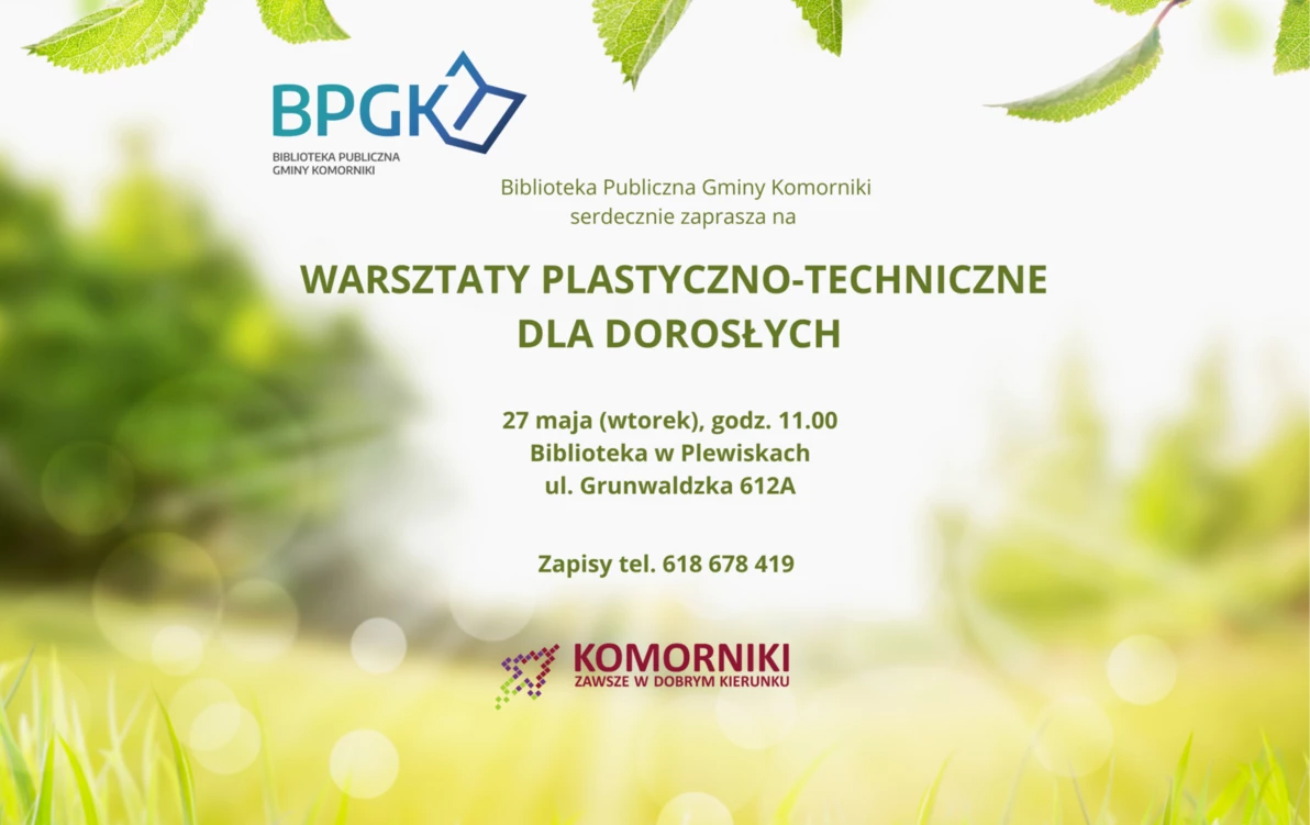 Zdjęcie do Majowe warsztaty plastyczno-techniczne w Plewiskach