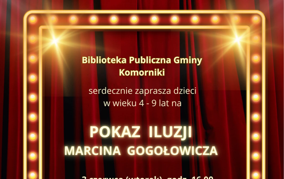 Zdjęcie do Pokaz iluzji Marcina Gogołowicza w Bibliotekach w Chomęcicach, Wirach i Plewiskach