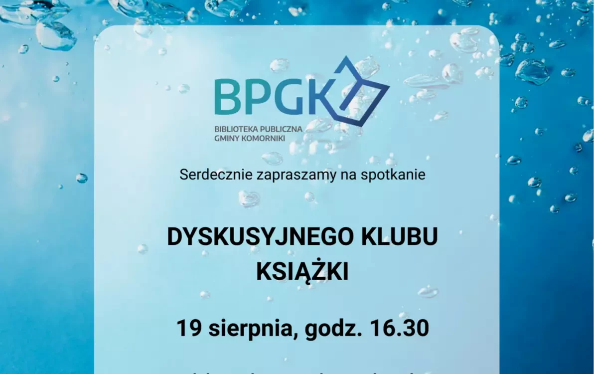 Zdjęcie do Spotkanie Dyskusyjnego Klubu Książki w Plewiskach