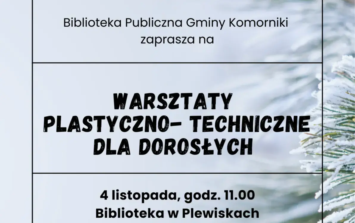 Zdjęcie do Listopadowe warsztaty plastyczno-techniczne w Plewiskach
