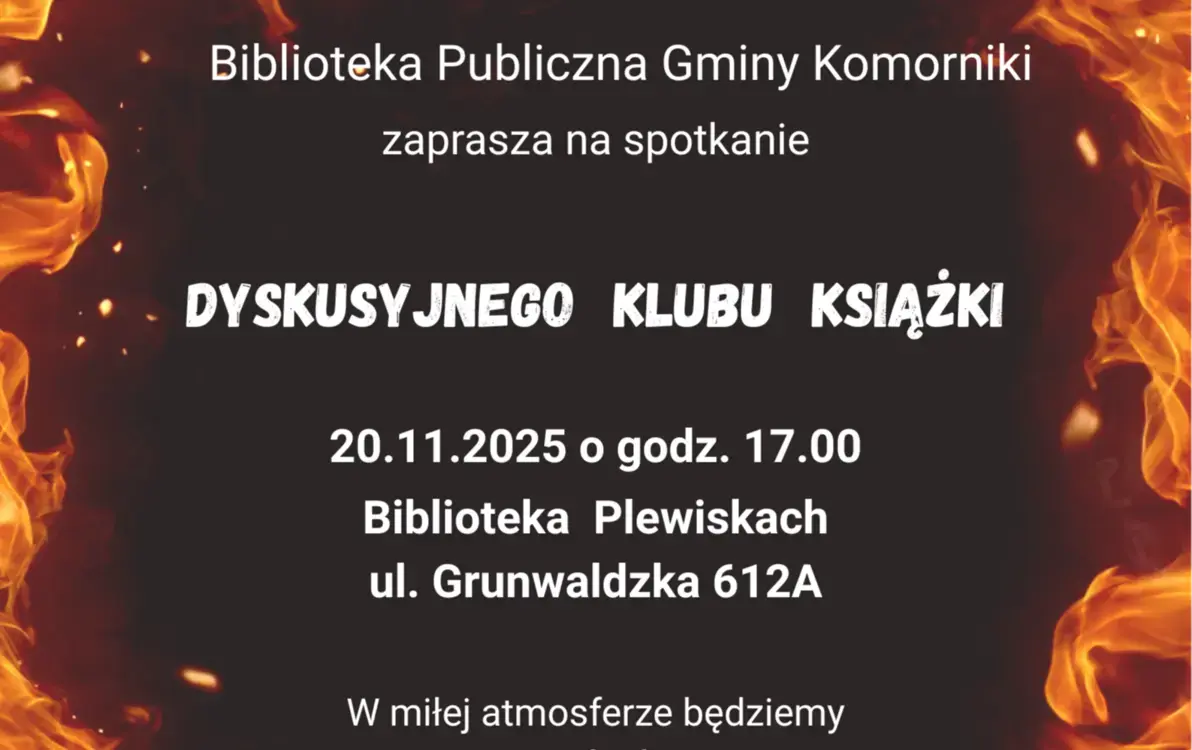 Zdjęcie do Spotkanie Dyskusyjnego Klubu Książki w Plewiskach
