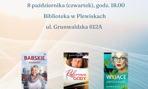 Zdjęcie do Spotkanie autorskie z Anną Kleiber w Bibliotece w Plewiskach