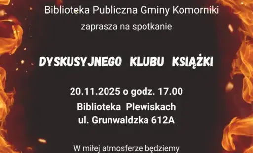 Zdjęcie do Spotkanie Dyskusyjnego Klubu Książki w Plewiskach