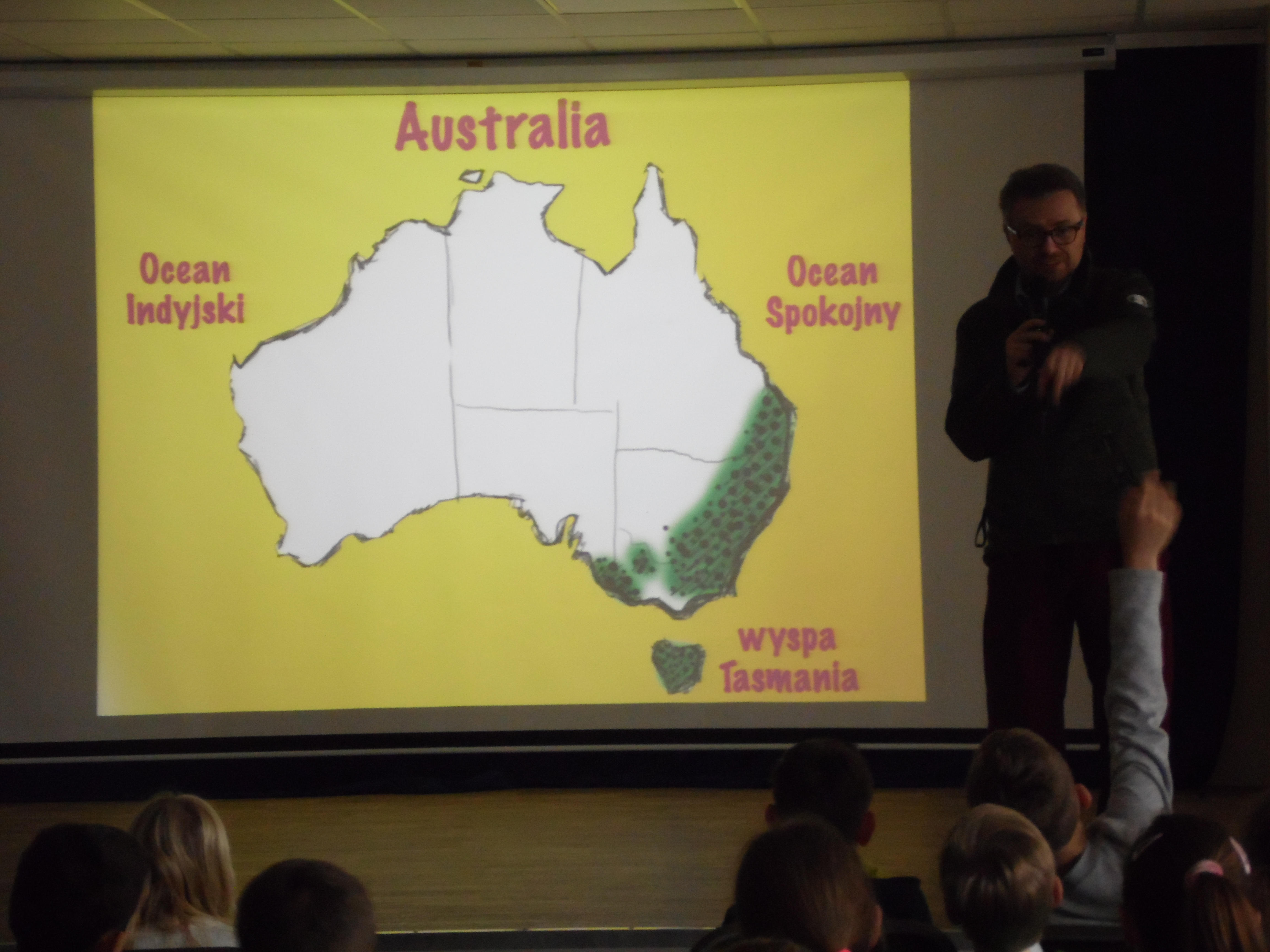 Gość spotkania opowiada o Australii - ojczyźnie Wombata Maksymiliana